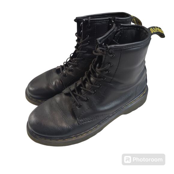Dr. Martens Youth 3 Women's 5 Softy T Combat Boots High Top Side Zip 1460J - Picture 1 of 9